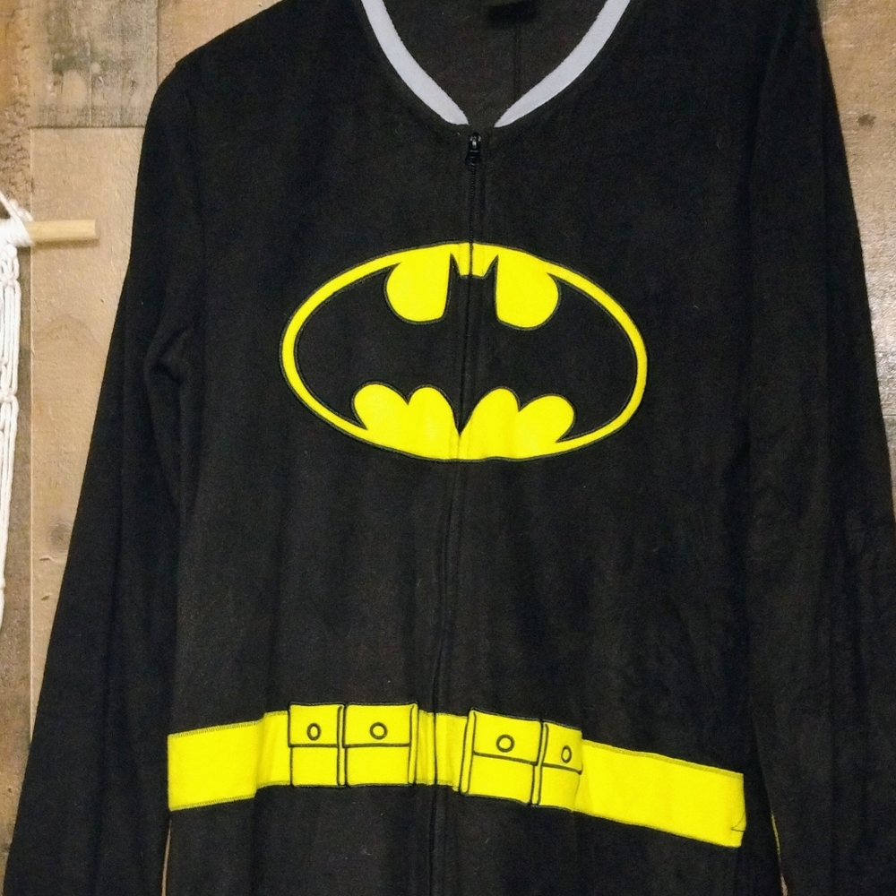 DC Comics Batman Onesie Costume With Cape And Pockets Size Medium Men's - Picture 6 of 7